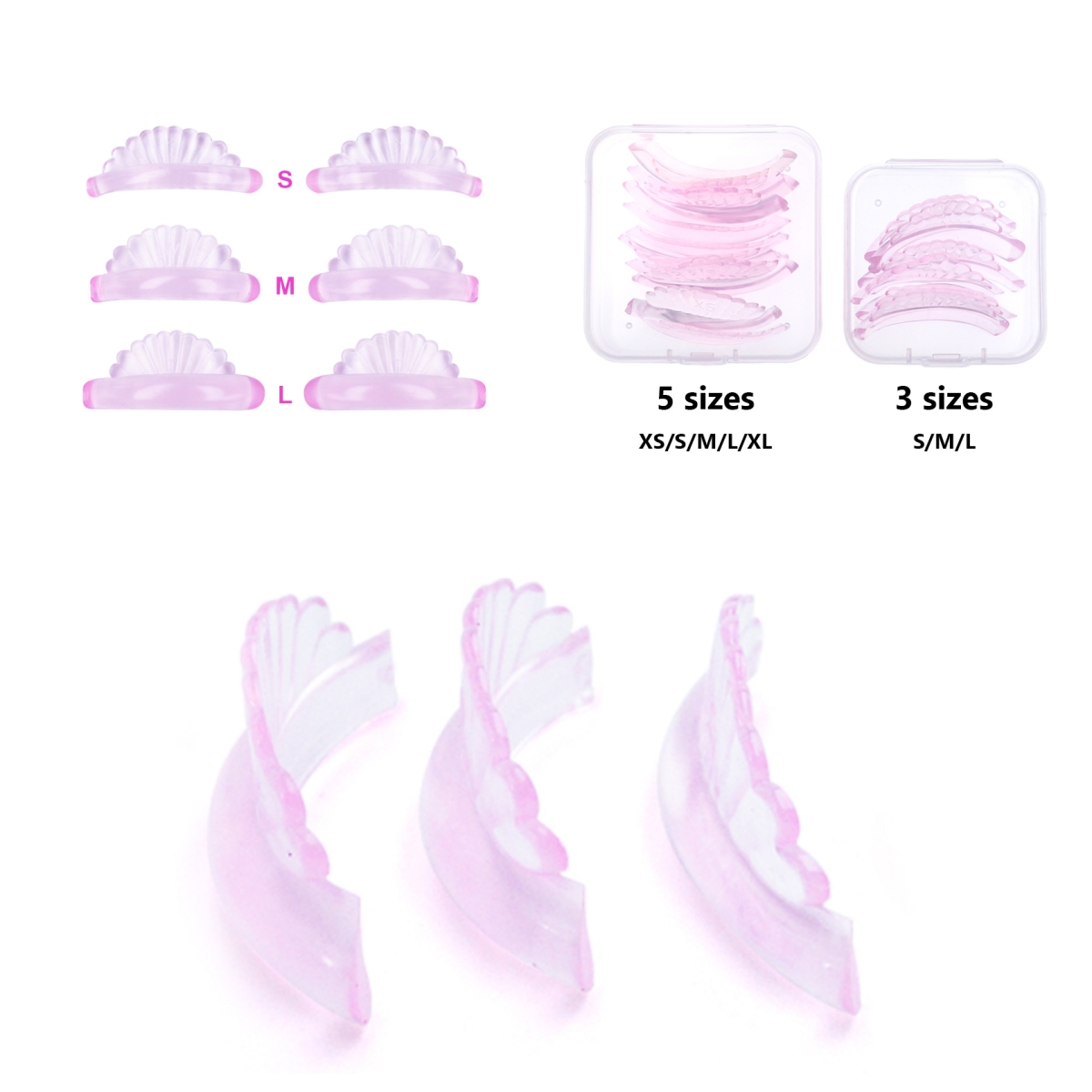 Eyelash Extension London - 3Pairs or 5Pairs Lash Lift Silicone