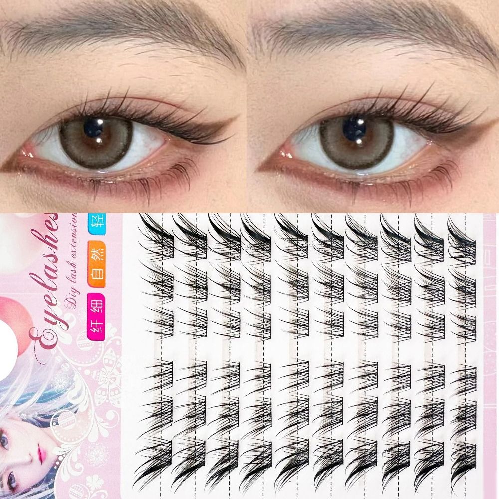 3D Cat Eye Clusters Lashes Nat - Eyelash Extension Cat Eye Wispy review and price