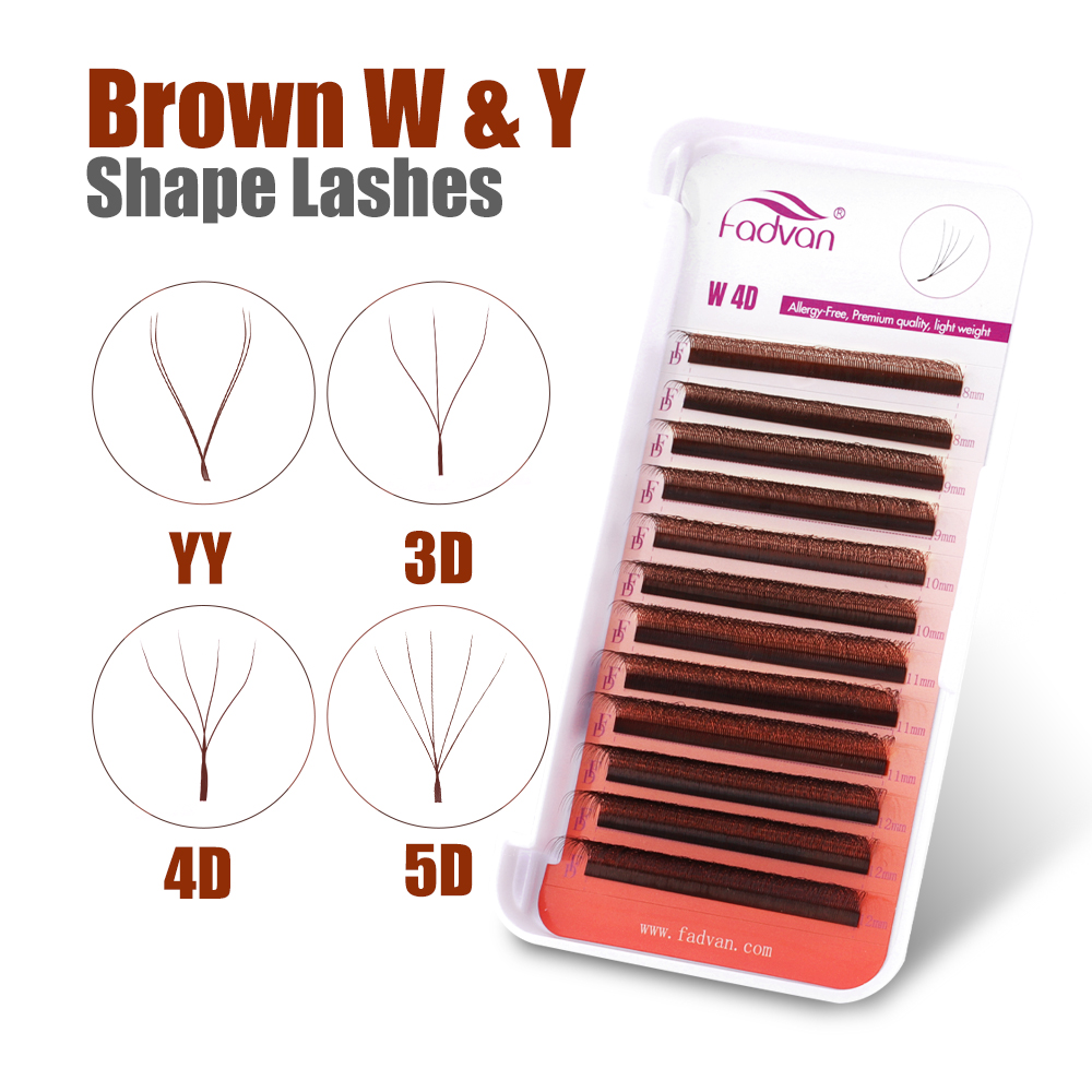 FADVAN Brown 4D/3D/5D lashes W - Eyelash Extension Yy review and price